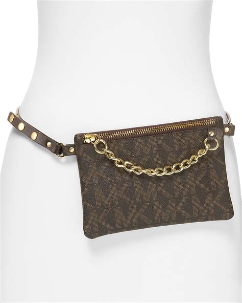 michael kors metal chain belt|Michael Kors belt with pouches.